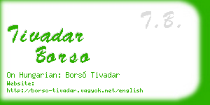 tivadar borso business card